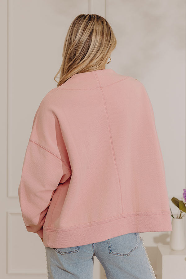 Sweet Comfort Vintage Wash Sweatshirt in Pink Image - 3