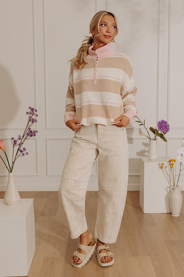 Modern Line Knit Stripe Sweater Image - 2