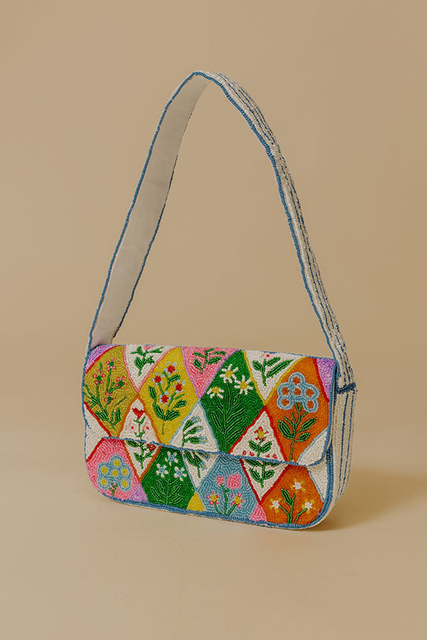 Pick Of The Patch Floral Beaded Purse Image - 2