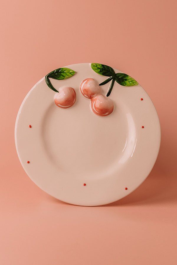 Mon Cheri Hand Painted Stoneware Plate Image - 1