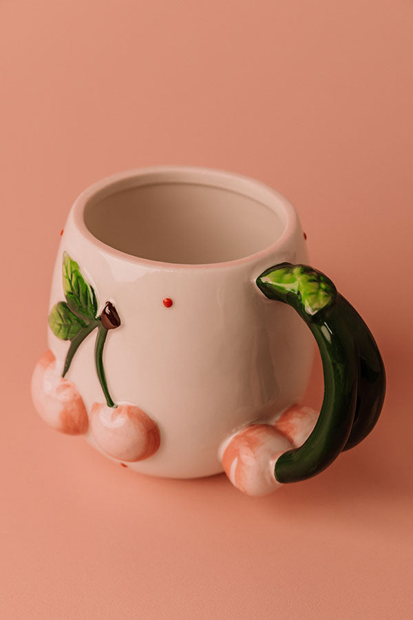 Mon Cheri Hand Painted Stoneware Mug Image - 2
