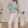 Chic Feels Pointelle Knit Cardigan in Sky Blue Image - 1