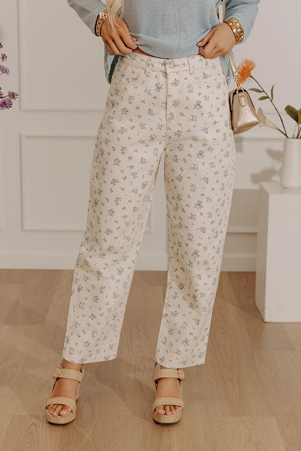 Floral Bliss High Waist Straight Leg Jean Image - 1