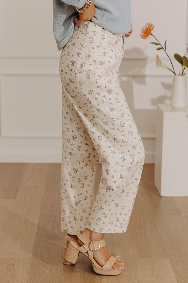 Floral Bliss High Waist Straight Leg Jean Image - 2