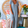 Beachy Keen T-Shirt Maxi in Grey Image - 1