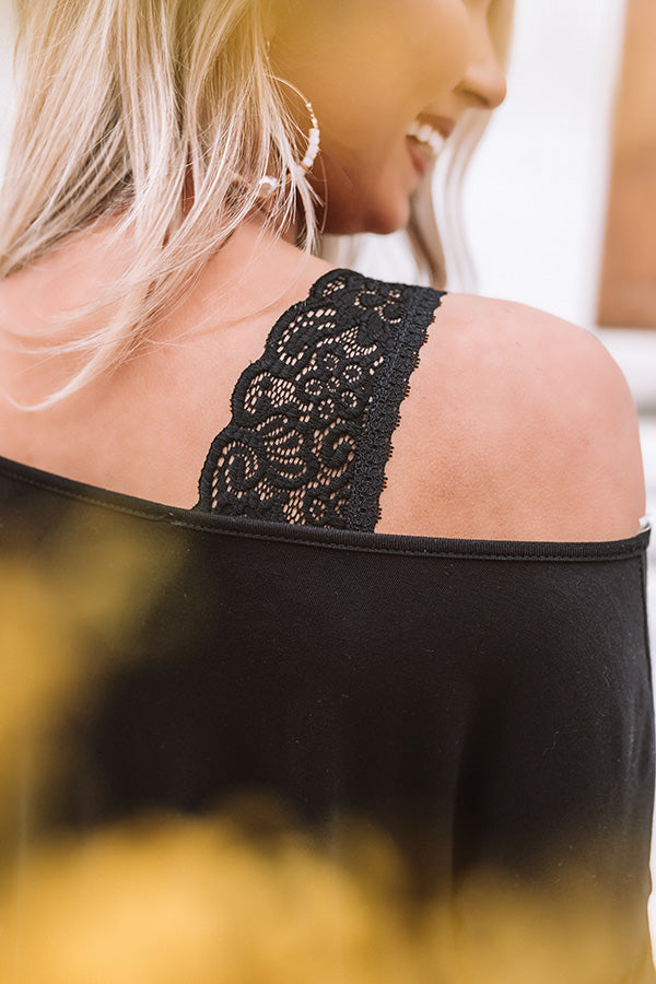 Everyday Essential Padded Lace Bralette in Black