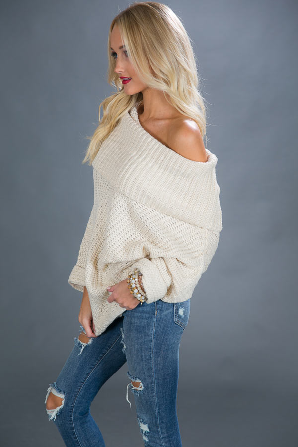 Fireside Snuggles Knit Sweater in Cream Image - 5