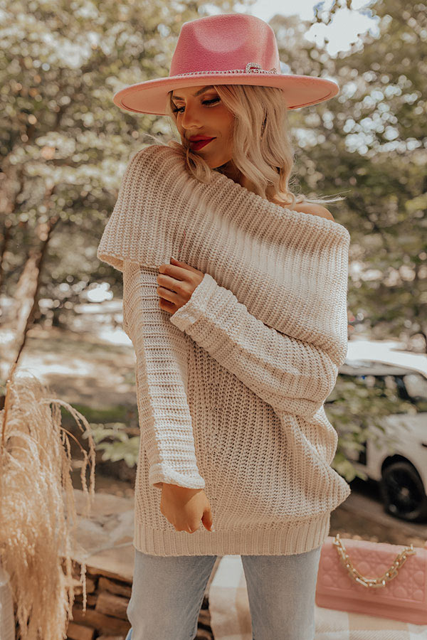 Fireside Snuggles Knit Sweater in Cream Image - 1