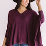 Sky's The Limit Tunic Sweater in Maroon Image - 1