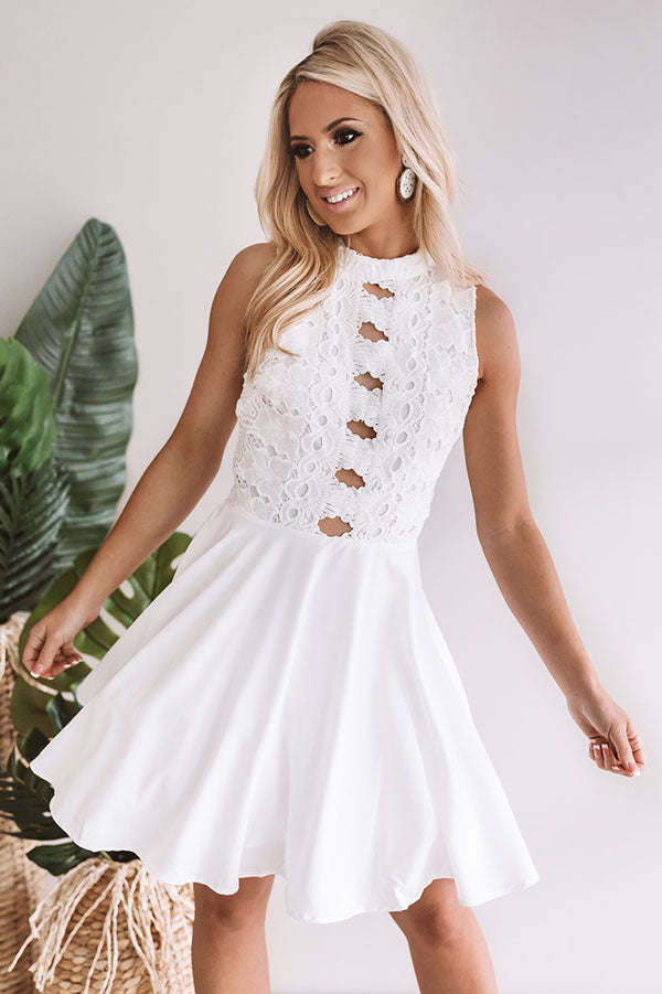 Royalty Crochet Fit and Flare Dress