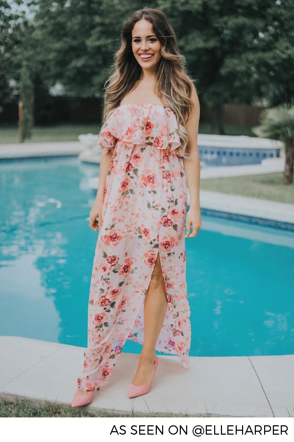 The Isla Maxi in Blushing Wanderlust Floral Chiffon Image - 5