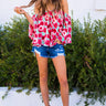 The Stella Off Shoulder Top in Sunkissed Mojito Floral Image - 1