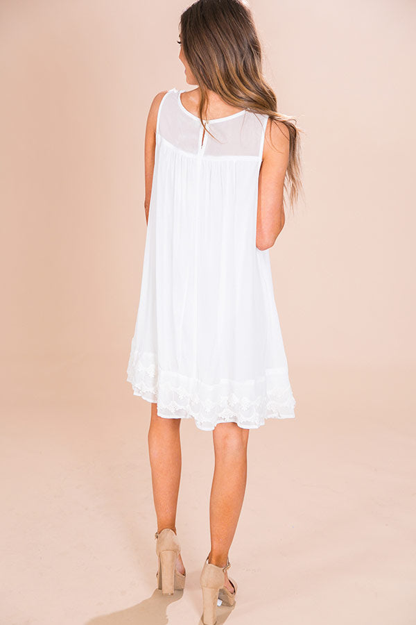 Simple Pleasures Crochet Dress In White Image - 5