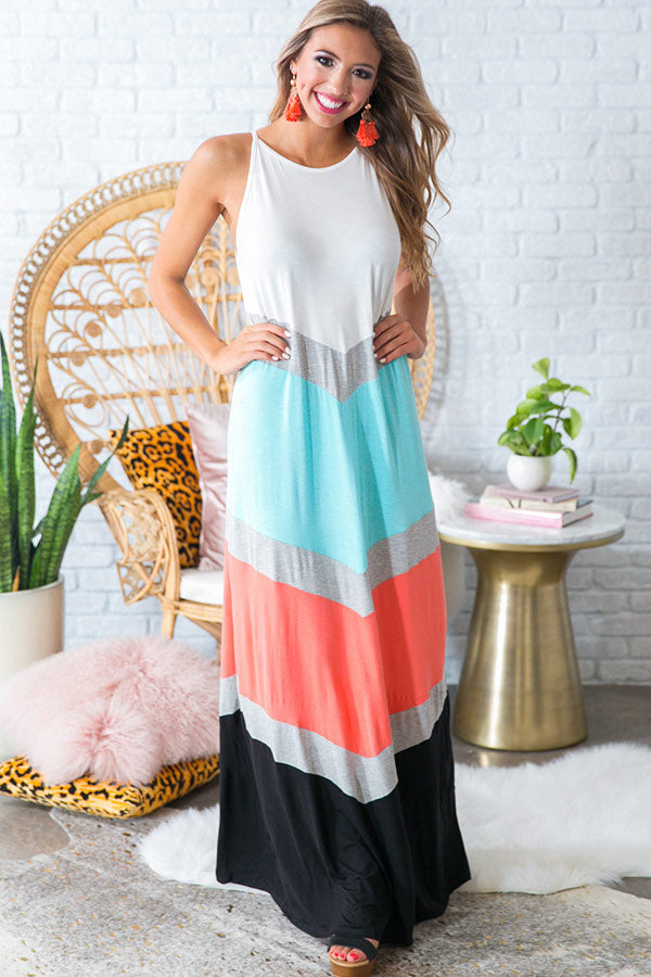 Dockside Dreaming Color Block Maxi Image - 1