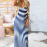 Beachy Keen Stripe Tank Maxi in Navy Image - 1