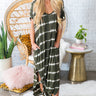 Beachy Keen Stripe Tie Dye T-Shirt Maxi in Army Green Image - 1