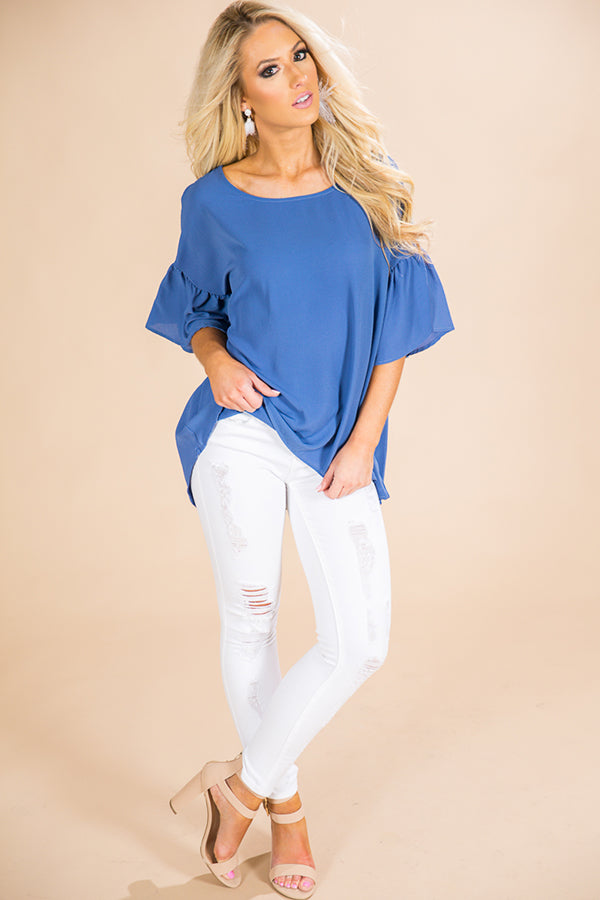 Oh So Swept Away Shift Top in Airy Blue Image - 1
