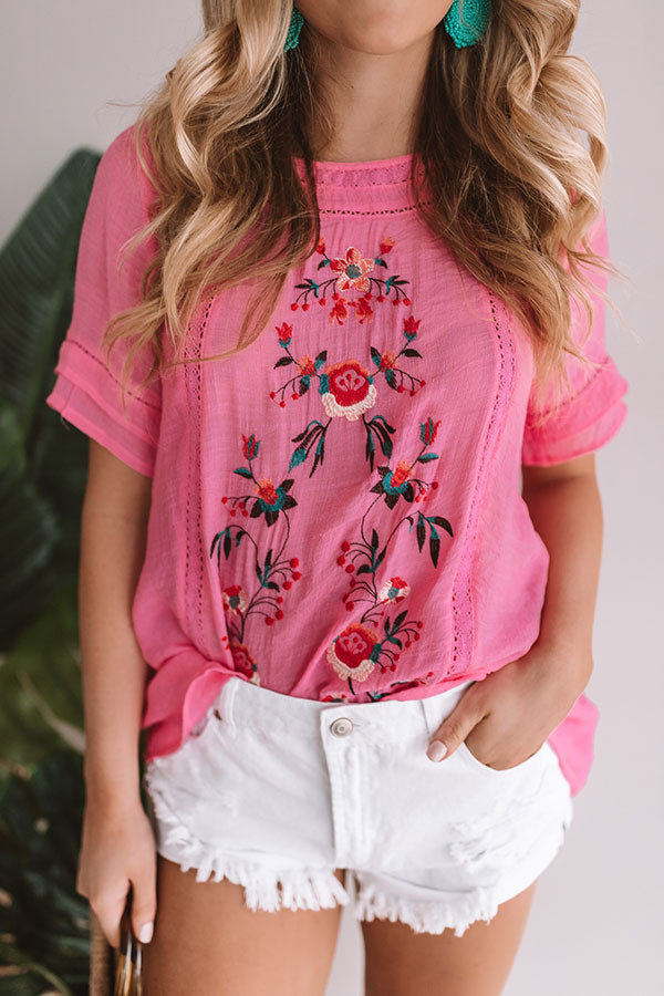 Meet Me In Paradise Shift Top In Pink Image - 3