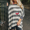 Stripes Divine Shift Sweater in in Charcoal Image - 1