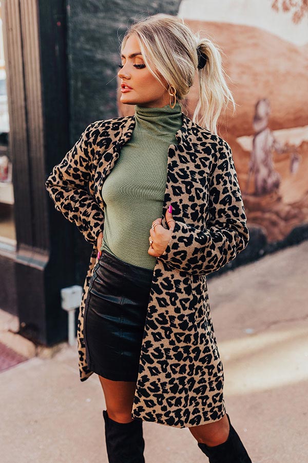 Times Square Leopard Coat Image - 1