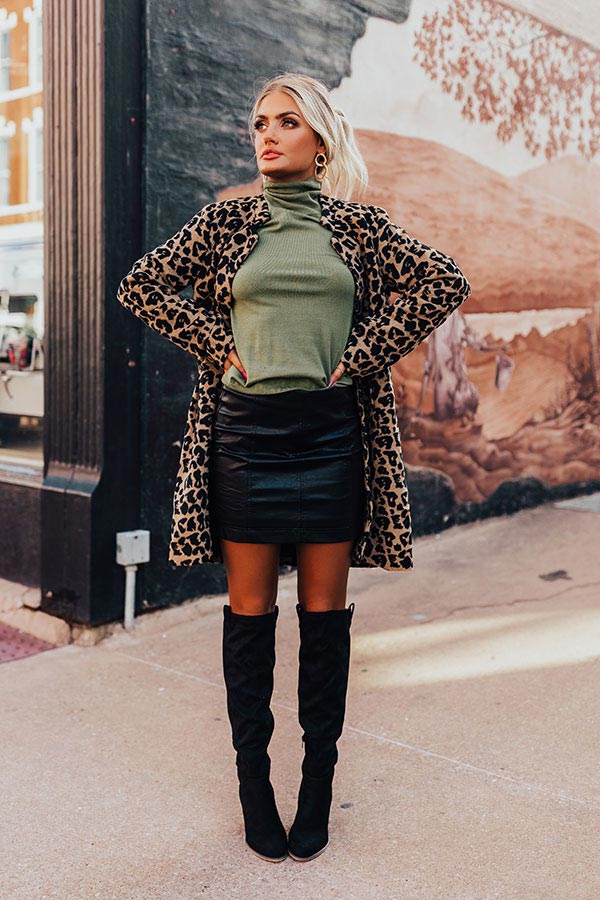 Times Square Leopard Coat Image - 2