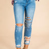 Winter Park Midrise Distressed Skinny in Medium Wash Image - 1