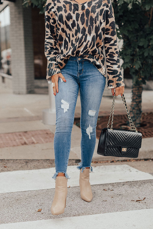 All The Goals Distressed Midrise Skinny Image - 1