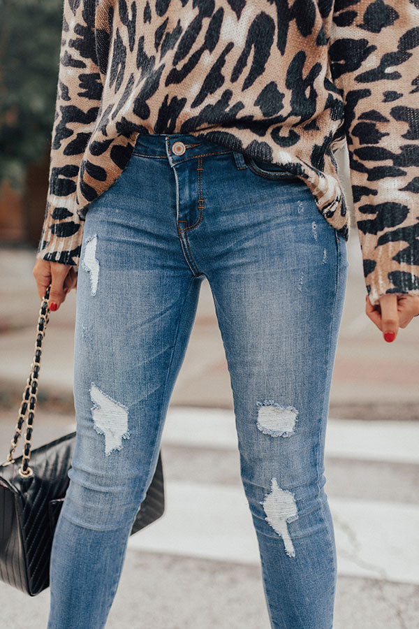 All The Goals Distressed Midrise Skinny Image - 2