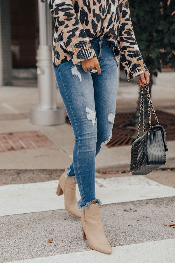 All The Goals Distressed Midrise Skinny Image - 3