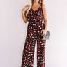 Love Notes Leopard Jumpsuit in Wine Image - 1