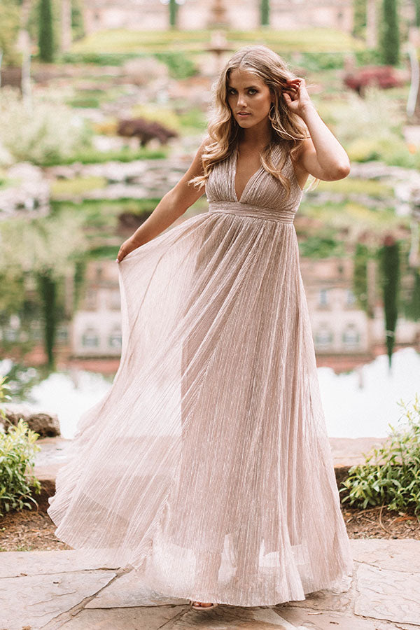Prosecco Perfection Maxi Dress in Dusty Purple Image - 4