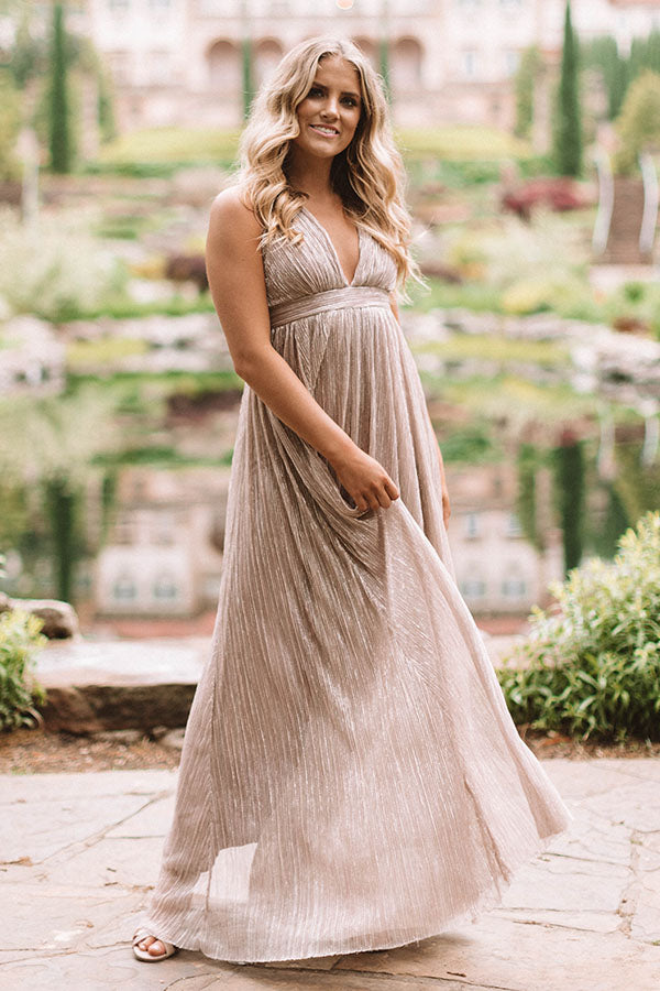 Prosecco Perfection Maxi Dress in Dusty Purple Image - 2