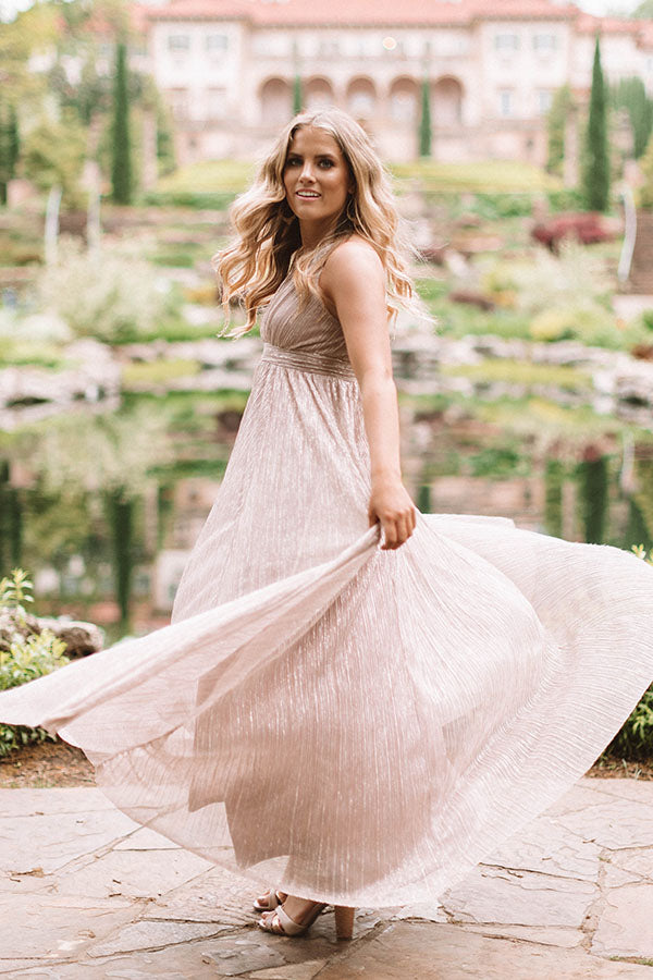 Prosecco Perfection Maxi Dress in Dusty Purple Image - 1