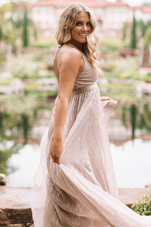 Prosecco Perfection Maxi Dress in Dusty Purple Image - 5