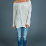 Cuddle Up Buttercup Off Shoulder Sweater in Cream Image - 1