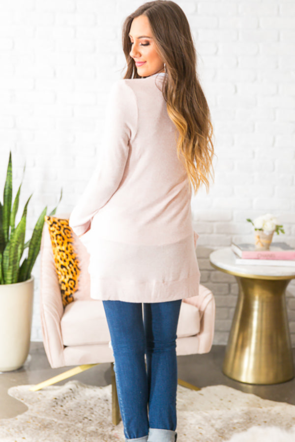 Call Me Cozy Cardigan in Pink Image - 3