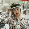 Upper East Side Velvet Cabbie Hat in Army Green Image - 1