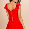  red All Night Rendezvous Fit and Flare Dress 