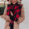 Aspen Cuddles Buffalo Check Blanket Scarf Image - 1
