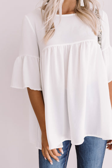 Sweet Loyalty Shift Top In White main image 0