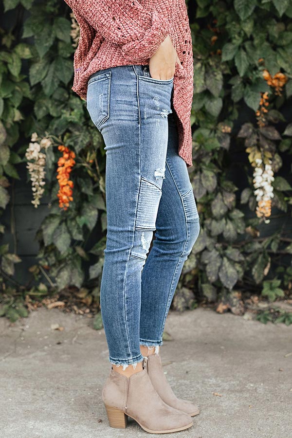 KanCan Living Legendary Moto Skinny in Dark Wash Image - 3