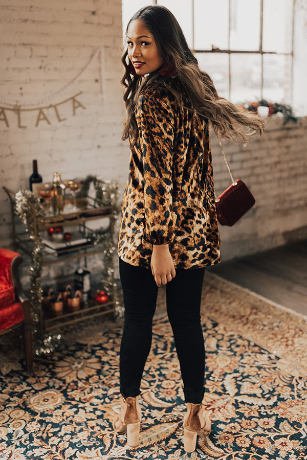 The Harlow Tunic in Velvet Leopard Luxe Image - 2