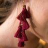 Midnight Kiss Tassel Earrings Image - 1