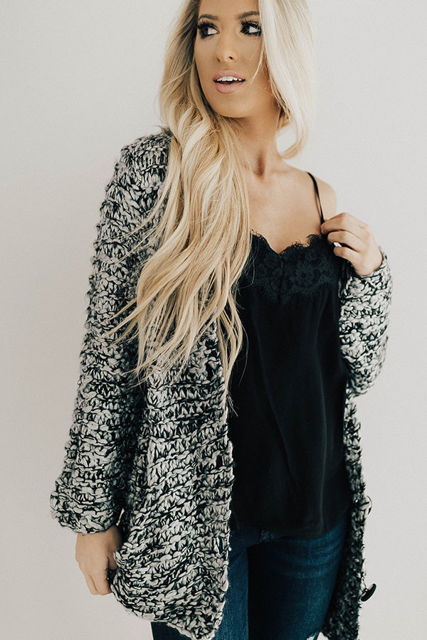 Heaven Sent Knit Cardigan in Grey Image - 2