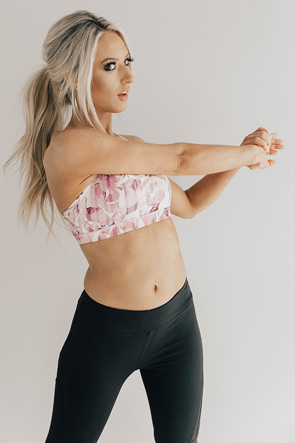 Floral Print Sports Bra Image - 3