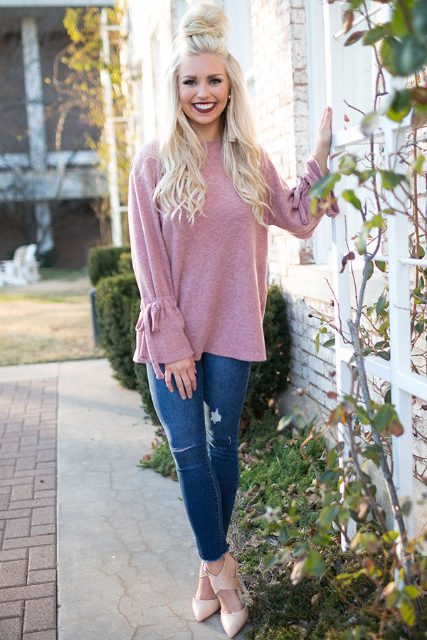 Cocoa On The Slopes Sweater in Blush