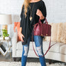 Fireside Swooning Tunic Sweater in Black Image - 1