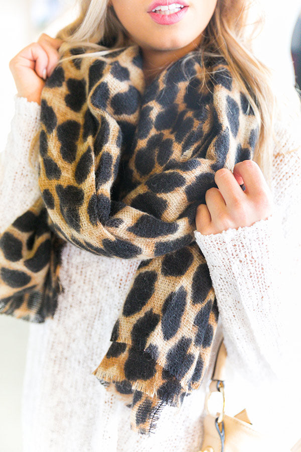 The Winter Edit Leopard Blanket Scarf