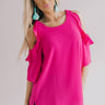 Italian Vacation Shift Top in Hot Pink Image - 1