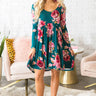 Versailles Brunch Babydoll Dress in Teal Image - 1